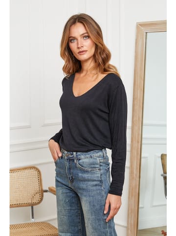 Wollpullover "Abi" in Schwarz