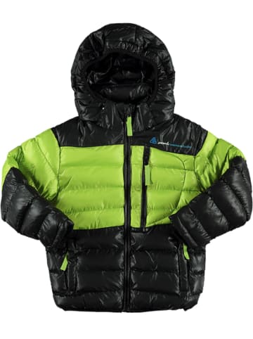 Winterjas zwart/Lime