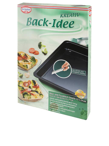 Pizzabakblik ""Bak Idee"" donkerblauw - (L)42 x (B)29 cm