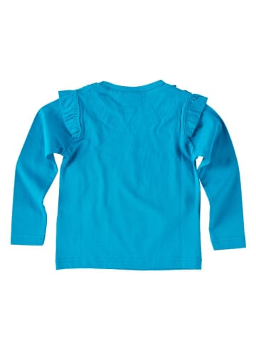 Longsleeve met ruches turquoise
