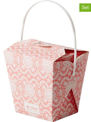 6-delige set: lunchboxen rood - (B)9 x (H)8 x (D)7 cm