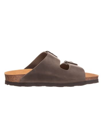 Leren slippers "Atlas" grijs