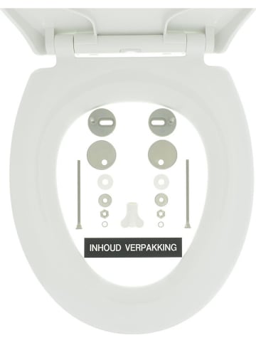 WC-Sitz mit Kindersitz "Tulsa" in Weiß - (L)45 x (B)37 cm