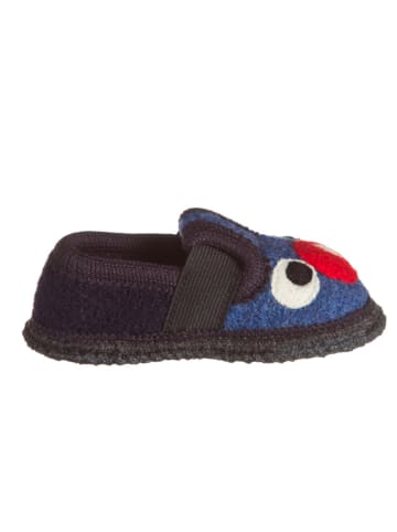 Pantoffels "Bobby - Face" donkerblauw
