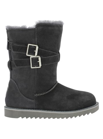 Leder-Winterstiefel "Mells Waterproof" in Grau