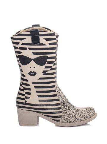 Laarzen beige/zwart