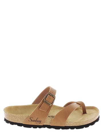 Teenslippers "Tulipe" lichtbruin
