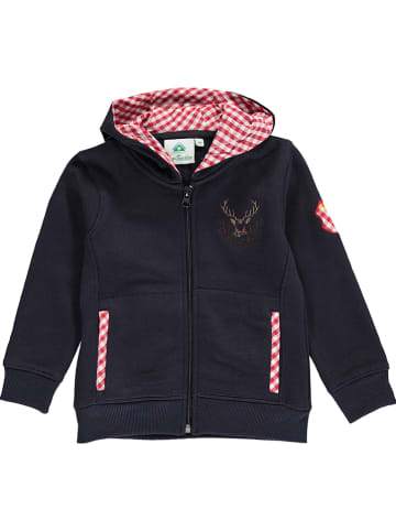 Trachtensweatjacke in Dunkelblau