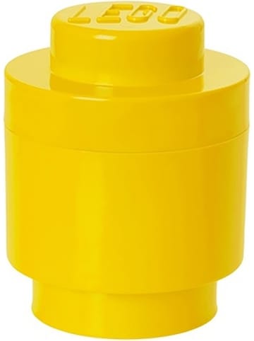 Pojemnik "Brick 1" w kolorze żółtym - wys. 18,3 x Ø 12,3 cm