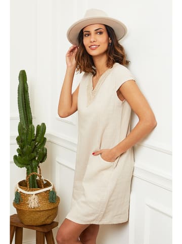 Linnen jurk beige