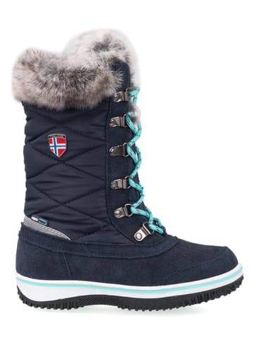 Winterstiefel "Holmenkollen" in Dunkelblau/ Mint