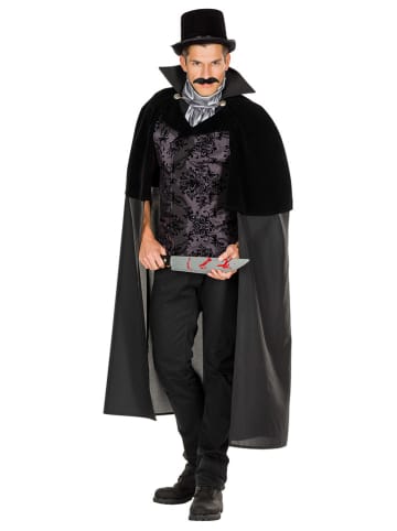 2-delig kostuum "Jack the Ripper" zwart