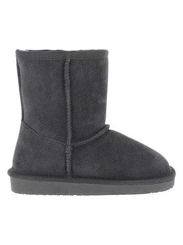Leder-Winterboots "Gauze" in Grau