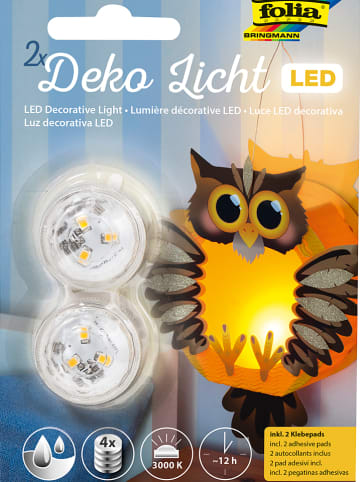 Dekoracyjne lampki LED (2 szt.) w kolorze białym