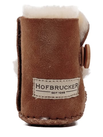 Lammfell-Babyschuhe in Braun