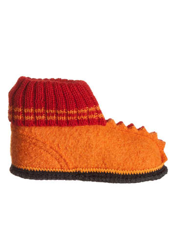 Vilten pantoffels "Trixi" rood/oranje