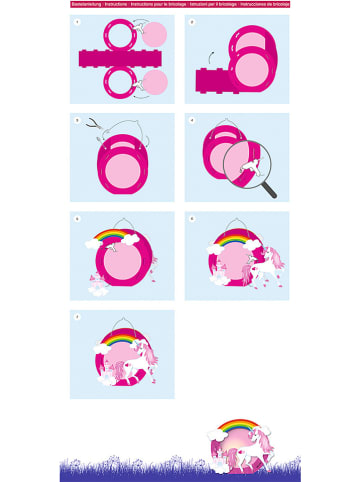 Laternen-Bastelset "Easy Line - Einhorn" in Bunt
