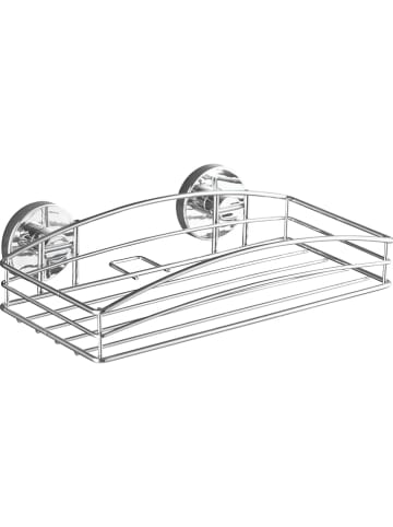 Wandablage "Vacuum-Loc" in Chrom - (B)26 x (H)6,5 x (T)14 cm