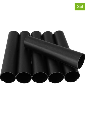 6er-Set: Schaumrollen "Patisserie" in Schwarz - (L)6,5 x Ø 1,7 cm