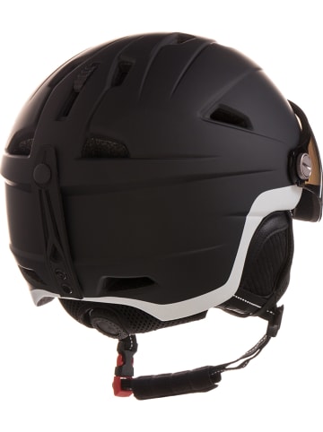 Kask narciarski w kolorze czarno-brązowym ze wzorem