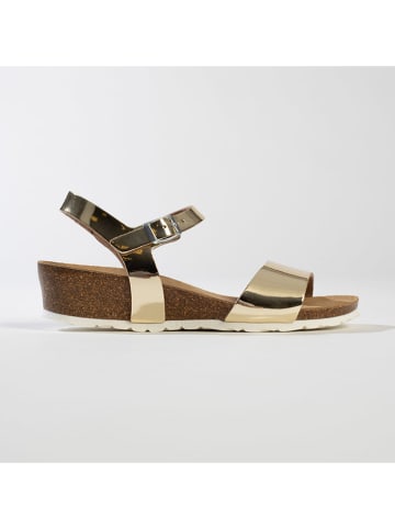 Keilsandaletten "Calabria" in Gold