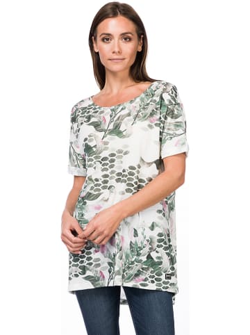 Shirt in Grün/ Weiß
