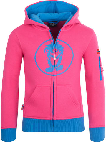 Sweatjacke "Sortland"  in Rosa/ Blau