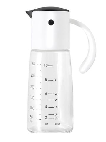 Dozownik w kolorze czarno-białym do octu i oliwy - 300 ml