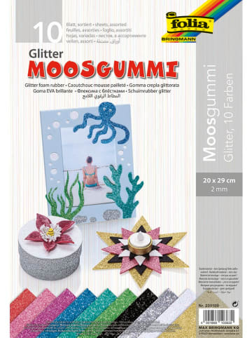 Glitter-Moosgummi in Bunt