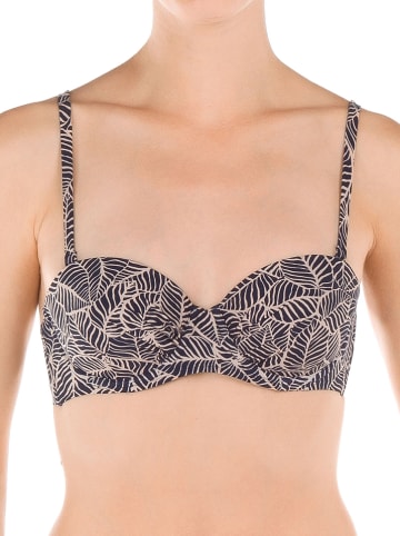 Biustonosz bikini w kolorze antracytowo-jasnoróżowym