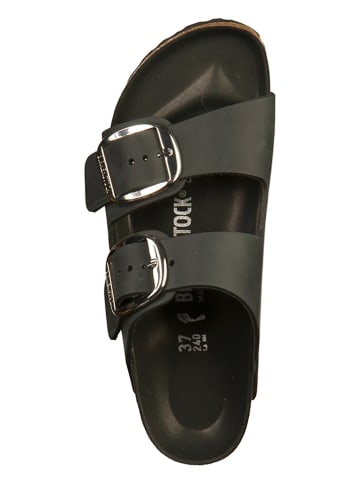 Leder-Pantoletten "Arizona" in Schwarz - Weite S