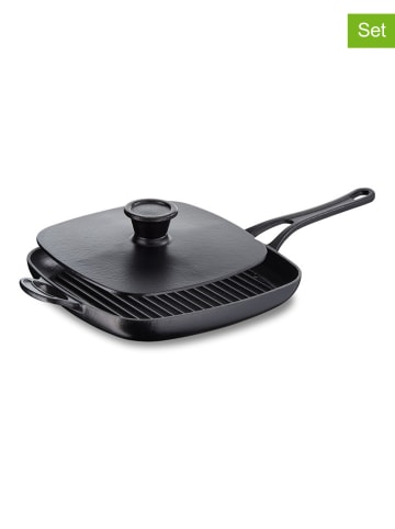 Grilldeckel in Schwarz - (L)22 x (B)22 cm