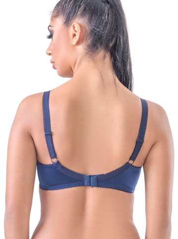 Voorgevormde beha "Cloe" donkerblauw/wit