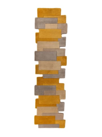 Woll-Teppich in Beige/ Orange