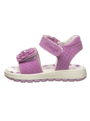 Leren sandalen lila