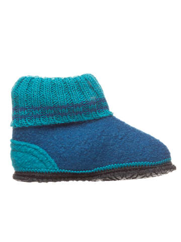 Hüttenschuhe "Einhorn" in Blau