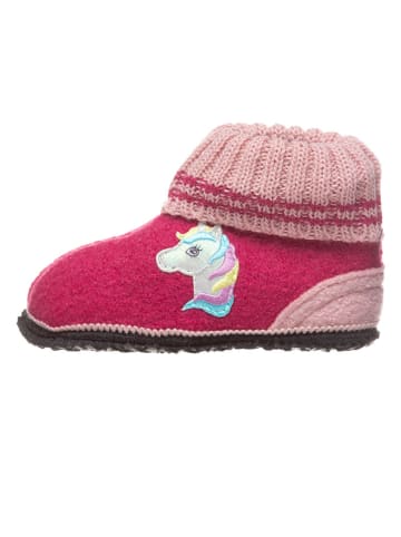 Pantoffels "Eenhoorn" roze/lichtroze