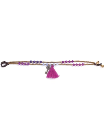 Armband "Elena" paars - (L)18 cm