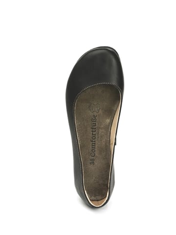 Leder-Ballerinas in Schwarz