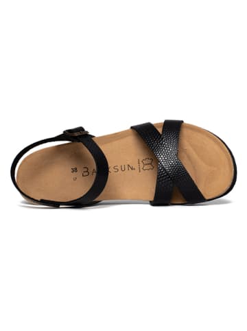 Sleehaksandalen zwart