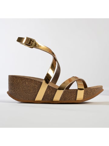 Sleehaksandalen goudkleurig