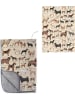 little nice things Koc "Dog Types" w kolorze beżowo-brązowym - 170 x 130 cm