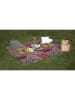 Folkifreckles Koc piknikowy "Flowers Patchwork" ze wzorem - 170 x 140 cm