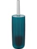 Wenko Toiletborstelgarnituur "Agropoli" petrol/zilverkleurig - (H)36,5 cm