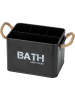 Wenko Aufbewahrungsbox "Gara" in Schwarz - (B)19 x (H)12,5 x (T)13 cm