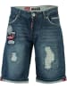 Geographical Norway Spijkerbermuda "Pragmatique" blauw