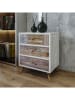 HanahHome Ladekast "Liza" lichtbruin/wit - (B)50 x (H)60 x (D)35 cm