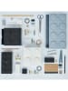 LEGO 3er-Set: Aufbewahrungsboxen "Mini 4" in Weiß - (B)4,6 x (H)4,3 x (T)4,6 cm