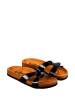 Moosefield Leren slippers zwart