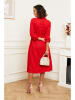 Le Monde du Lin Leinen-Kleid in Rot